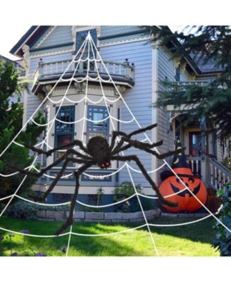 Giant Haloween Spider Set 78.7in with 16.4ft Web