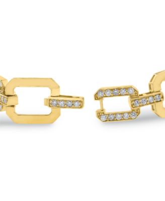EFFY&reg; Diamond & Polished Octagon Link Bracelet (2-5/8 ct. t.w.) in 14k Gold