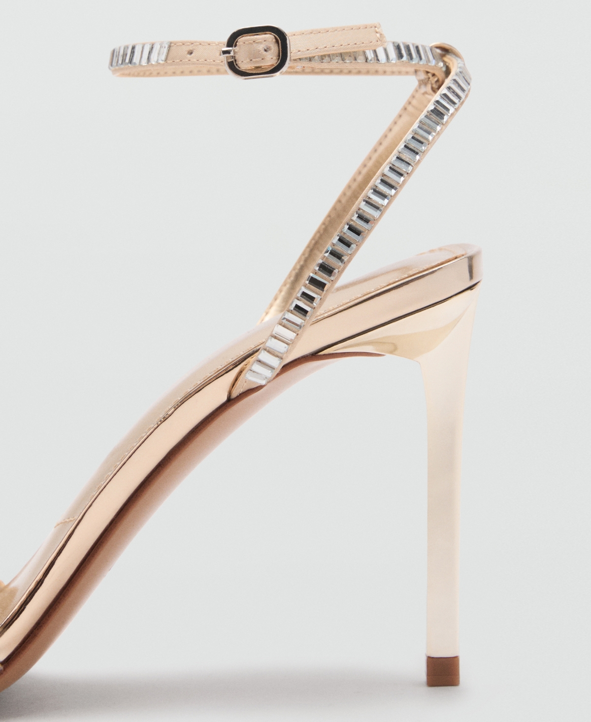 Mango Women's Strass Strap Heeled Sandals