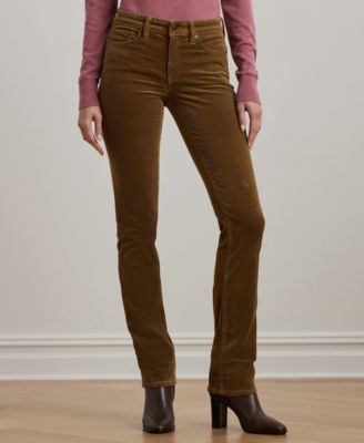 Lauren Ralph Lauren - Petite Mid-Rise Straight Corduroy Pants