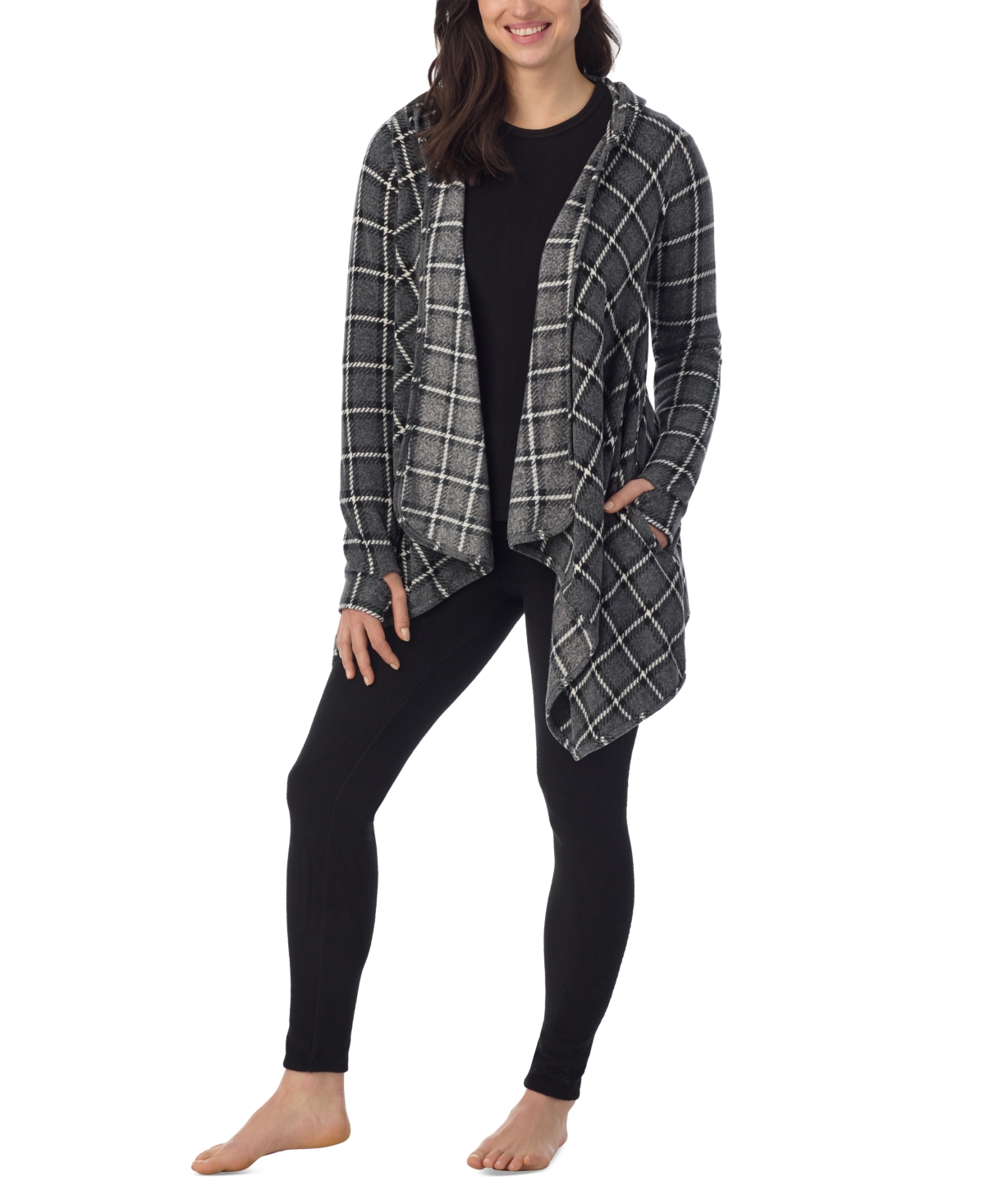 Cuddl Duds Women's Fleecewear Stretch Hooded Wrap
