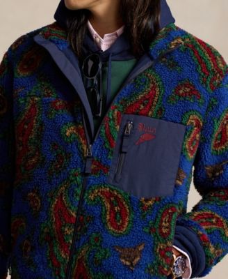 Polo Ralph Lauren Men's Paisley Pile Fleece Jacket - Macy's