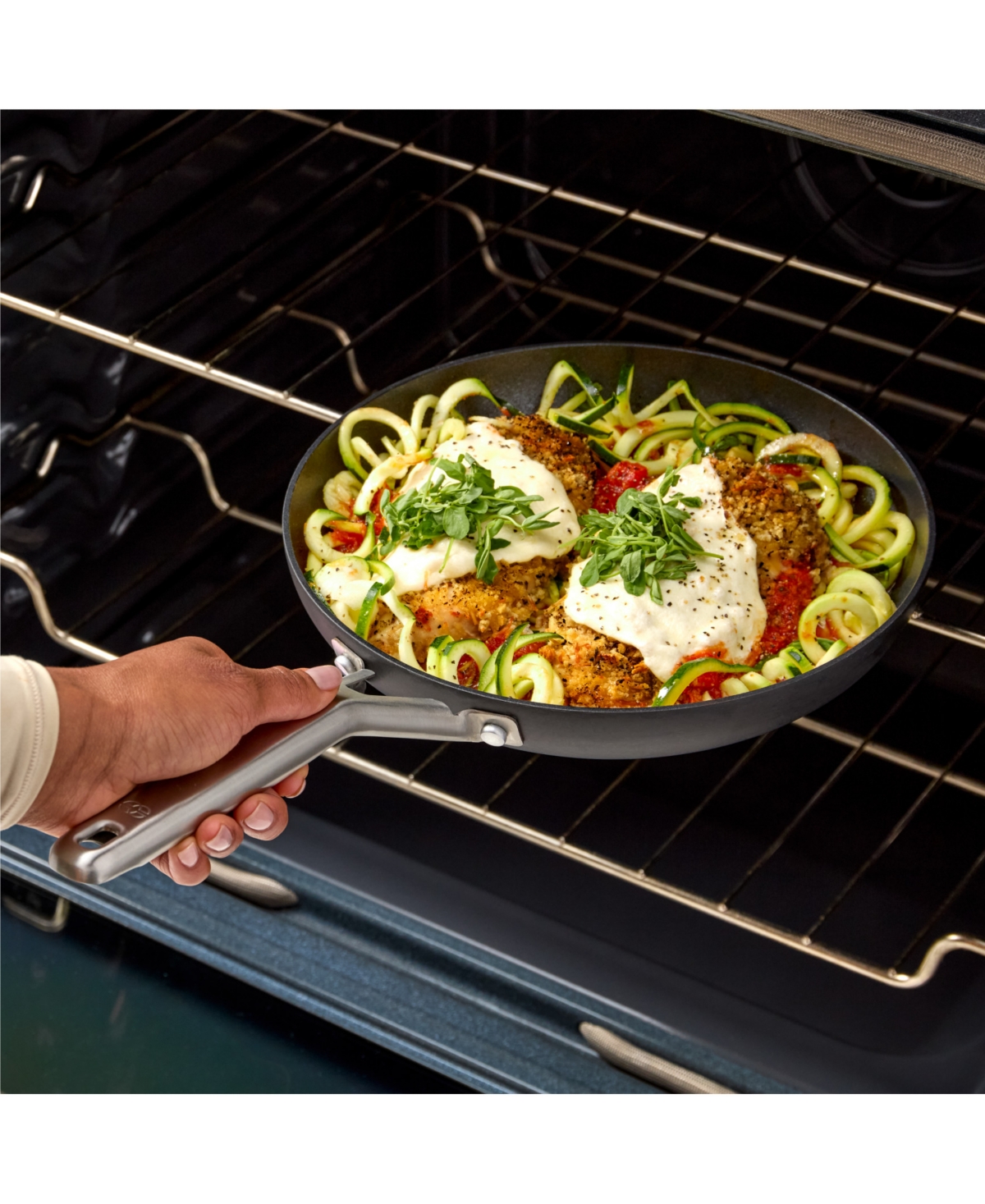 CALPHALON HARD-ANODIZED NONSTICK 8" AND 10" FRYING PAN SET 