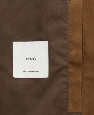 MANGO Men's Slim-Fit Faux-Suede Jacket