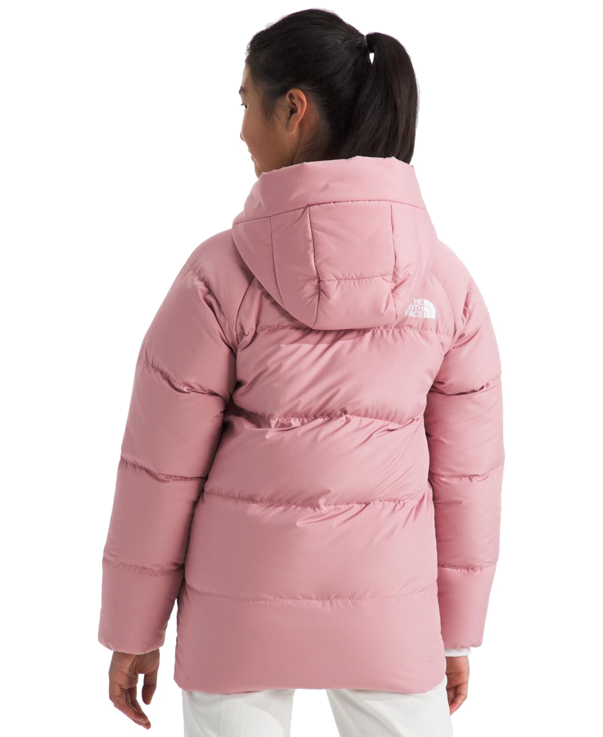 The North Face Big Girls North Quilted Fleece-Lined Full-Zip Hooded Short Down Parka