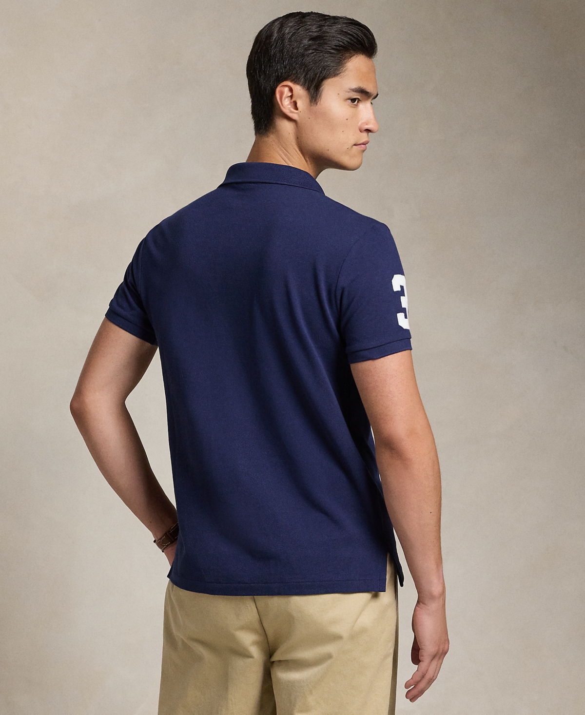 Polo Ralph Lauren Men's Custom Slim Fit Big Pony Crest Mesh Polo