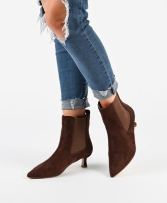 Women's Tenlee Pointed Toe Kitten Heel Dress Booties