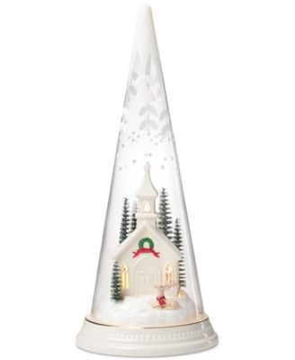 Lenox - Merry & Magic Lit Glass Scene Church
