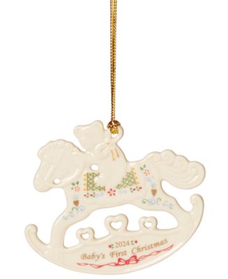 Lenox 2024 Baby's 1st Christmas Rocking Horse Ornament - Macy's