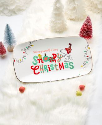 Snoopy & Woodstock Porcelain Hors D'oeuvres Tray