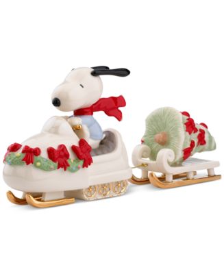 Lenox FROM THE VAULT! Snowmobiling Snoopy Figurine, Exclusively at
