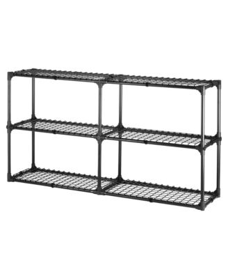 2-Pack 3-Tier Wire Storage Shelves with Covers