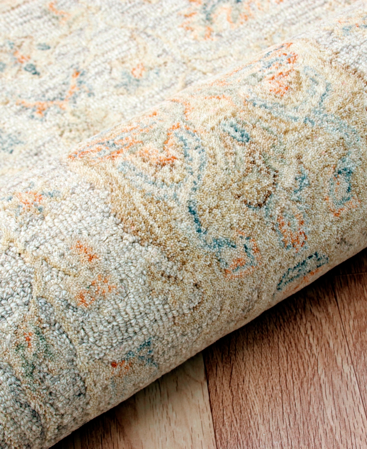 Lr Home Vintage Vinta-81924 8'6''x8'6'' Round Area Rug In Ivory Blue