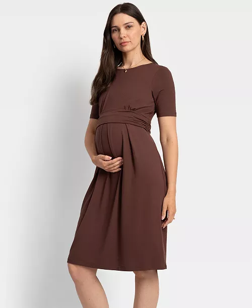 women's nursing pleat detail dress