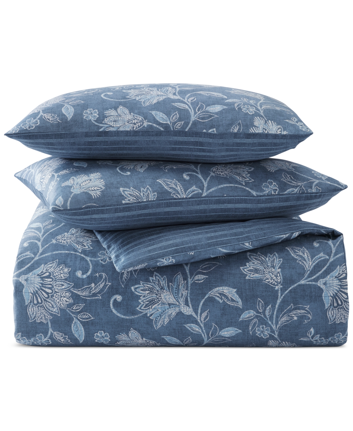 Charter Club Azure Jacobean 3-pc. Comforter Set, Full/queen, Exclusively At Macy's In Blue