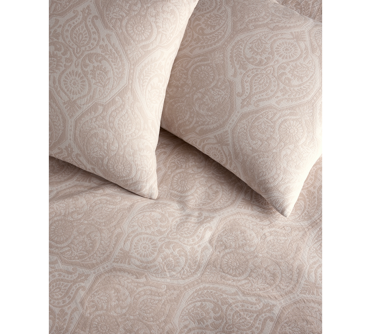 Charter Club Ogee Floral 3-pc. Duvet Cover Set, Full/queen, Exclusively At Macy's In Khaki
