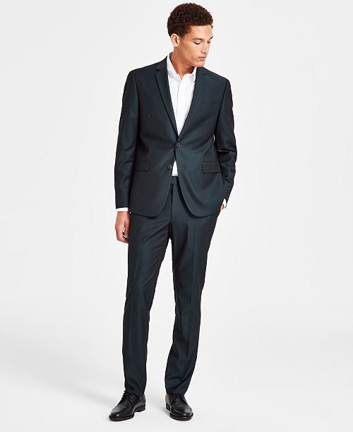 alfani Nick Graham Men's Slim-Fit Windowpane Check Suit Men's Fashion & Accessories