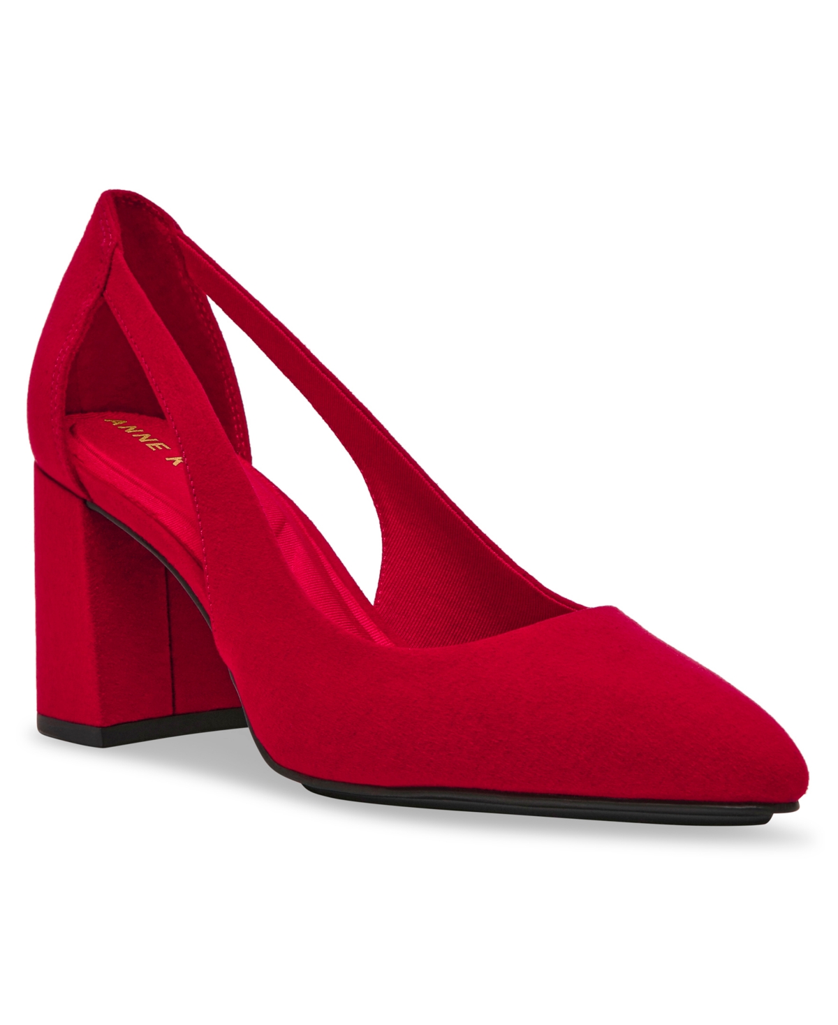 Anne Klein Women's Berkeley Block Heel Dress Pumps In Deep Red