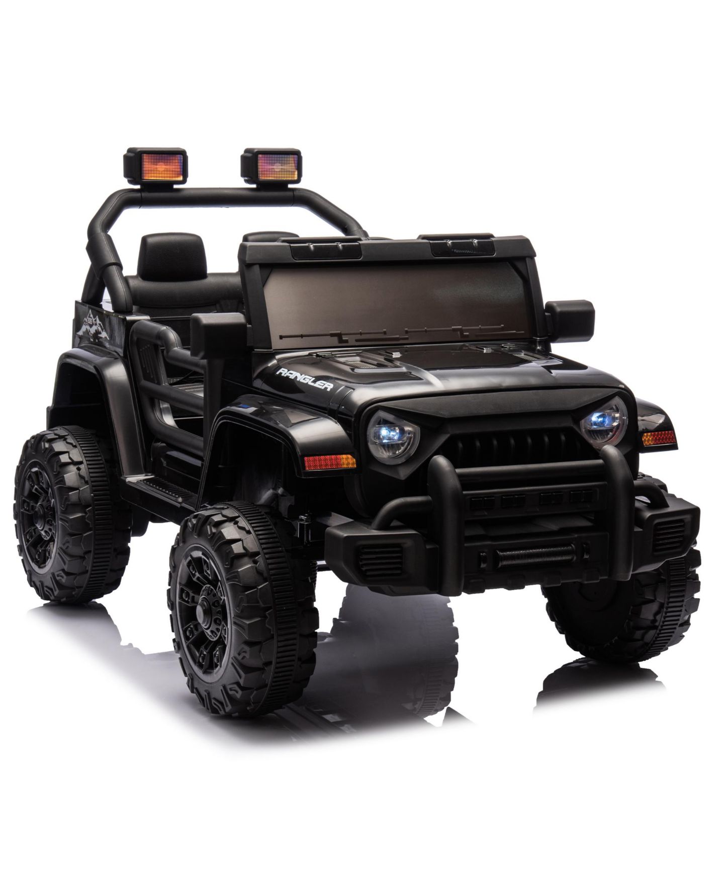 Детская игрушка Streamdale Furniture Streamdale 12V Kids Electric Ride-On Car w/ Remote, Music, Suspension, Headlights, цвет: Чёрный — фото 3