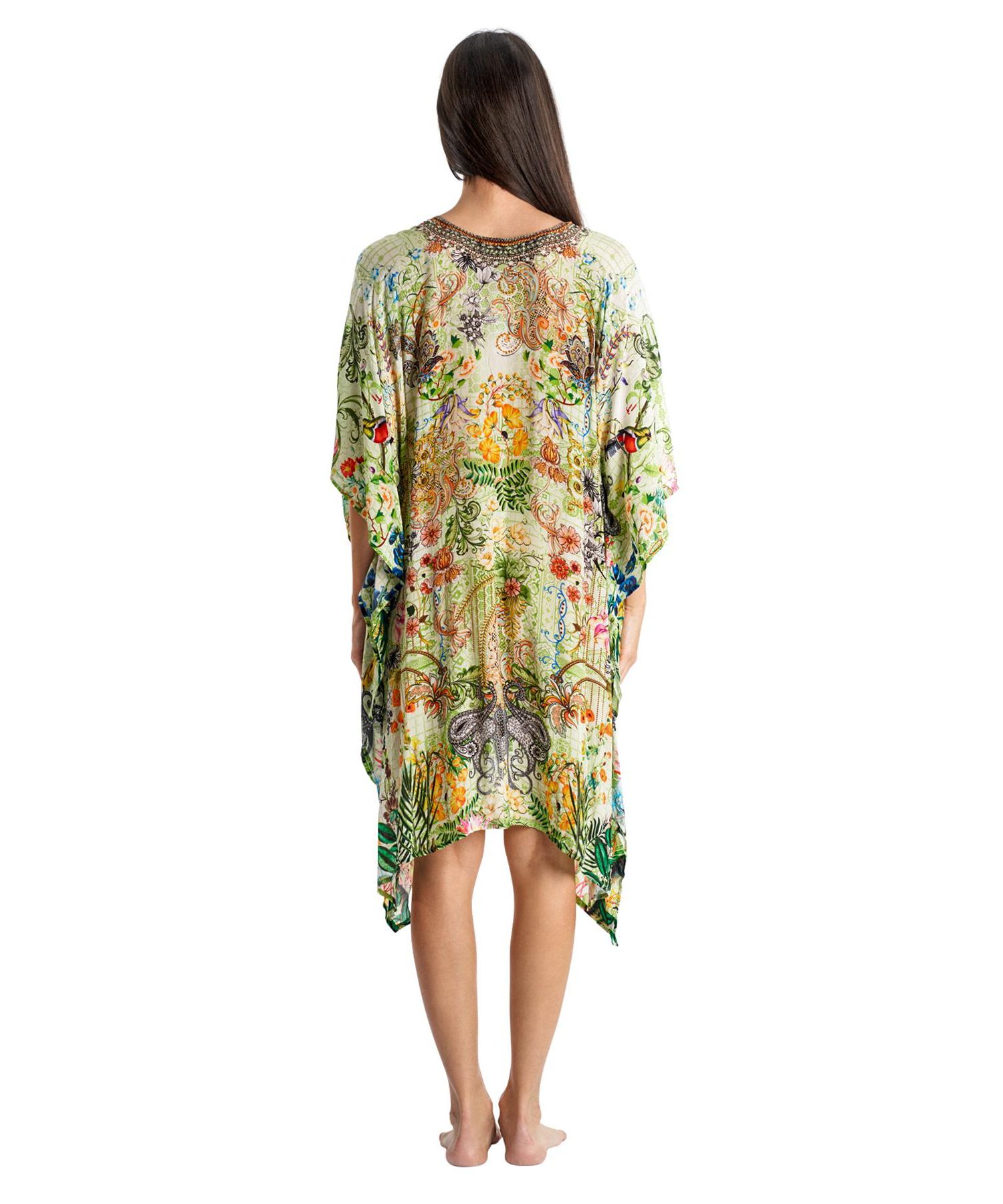 Women's V-neck Short Kaftan Dress