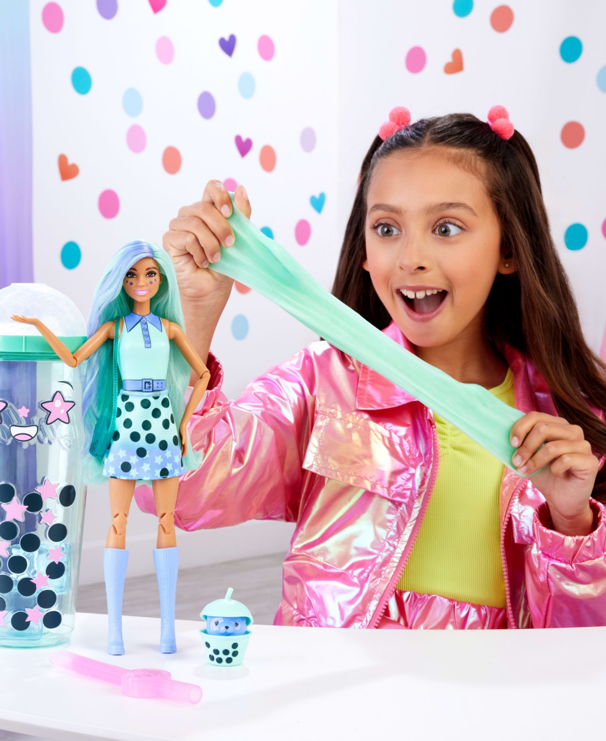 Shop Barbie Pop Reveal Bubble Green Tea Scented Series Doll With Accessories Set In Multi-color