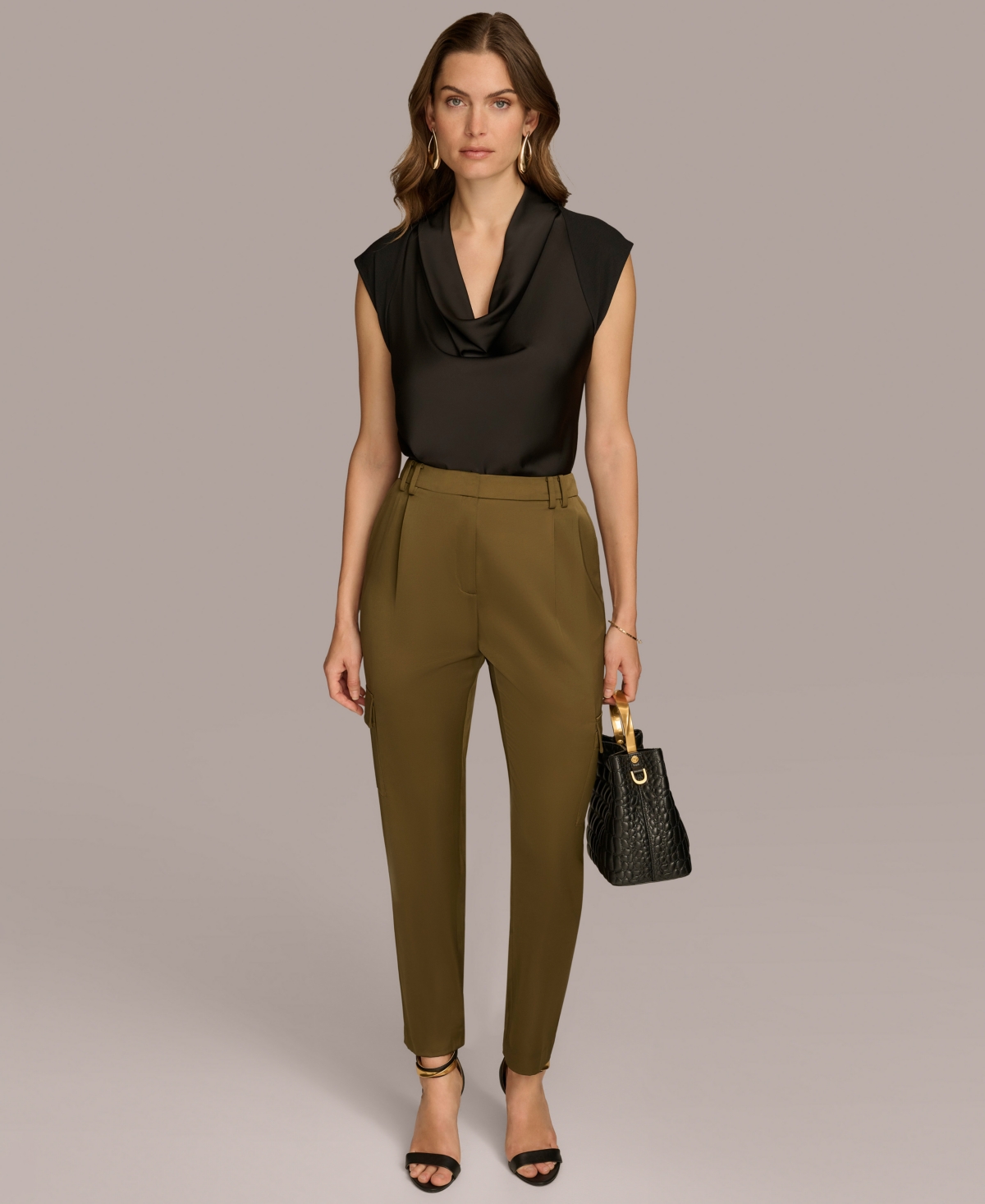 Donna Karan New York Women's Satin Cargo Pants