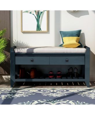 Multipurpose Entryway Bench with Seat and Drawers