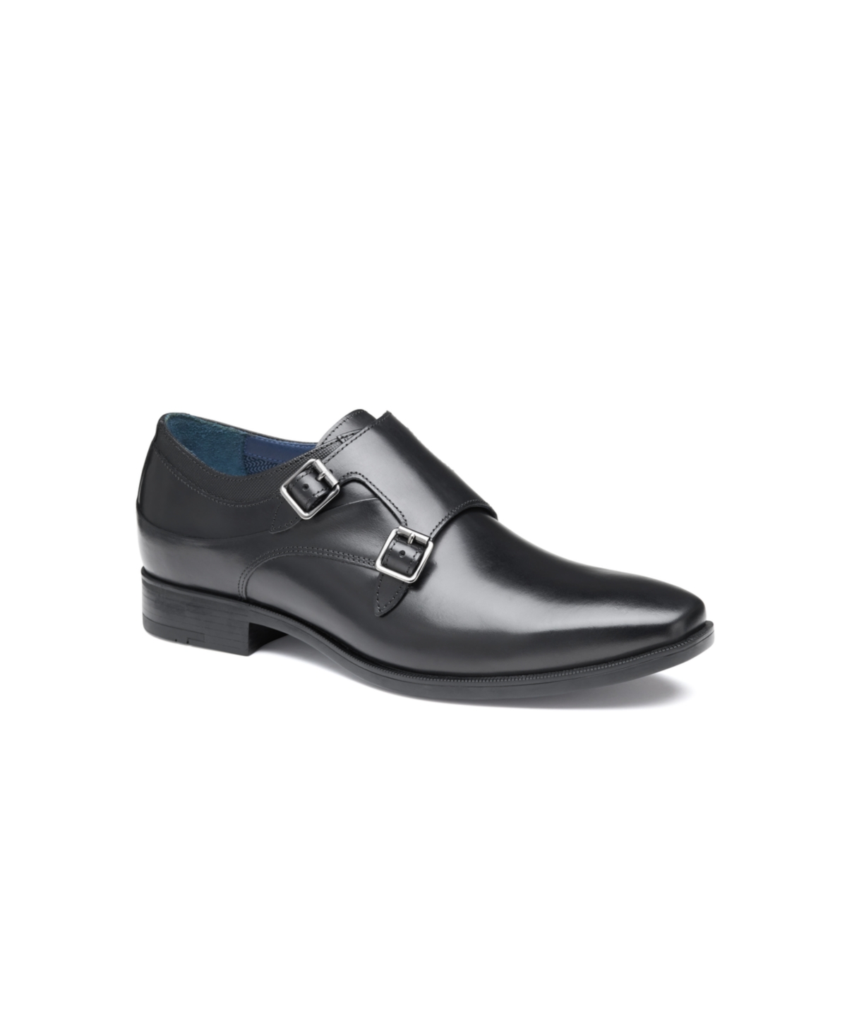 Men's Gibbons Double-Buckle Monk Oxfords - Black Full Grain