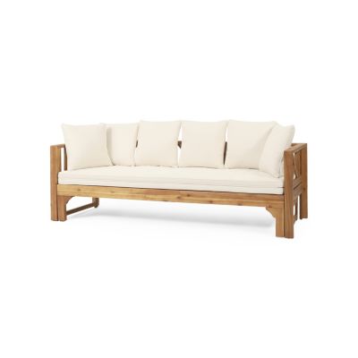 Escape Outdoors with Our Versatile Acacia Wood Daybed