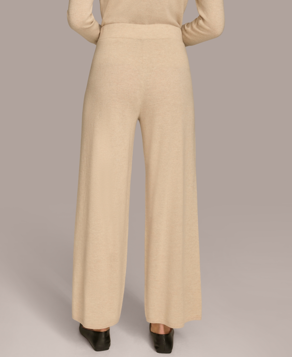 Donna Karan New York Women's Cashmere-Blend Wide-Leg Pants