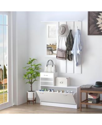 Combination Model Gate Cabinet with Shoe cabinet+Hang shelf+ Mirror