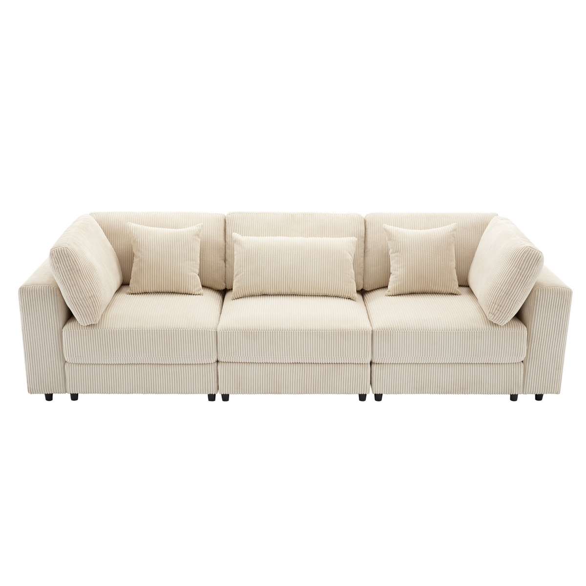 Streamdale Furniture Luxurious and Durable Corduroy Sofa with Ample Space Easy Assembly