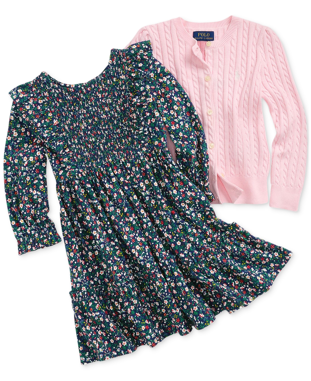Polo Ralph Lauren Toddler and Little Girls Cable-Knit Cotton Cardigan
