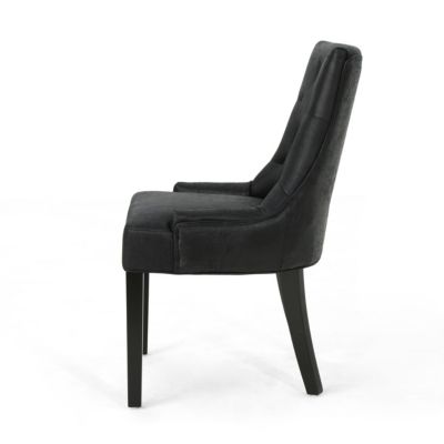 Set of 2 Tufted Velvet Dining Chairs w/ Diamond Stitching