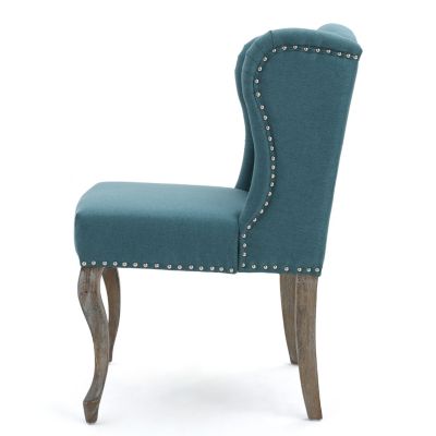 Classic Wingback Chair with Stylish Buttons and Studded Accents