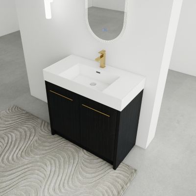 36" Freestanding Vanity with Resin Sink & Soft-Close Door