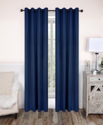 Solid Semi Blackout Grommet Washable Room Darkening Curtain Panels, Set of 2