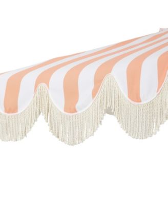 9ft Half Market Umbrella, Scalloped Fringe, Crank, Button Tilt, UV Protection