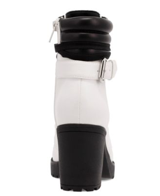Women's Annamaria Block Heel Lug Sole Biker Boots