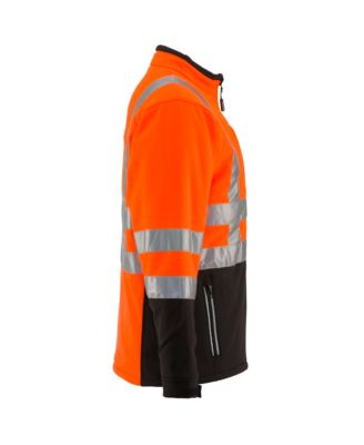 Men's HiVis Insulated Softshell Jacket - High-Visibility, Warm Work Coat, Water-Repellent, Windproof, Reflective Safety Gear