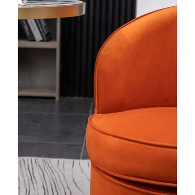 Contemporary Velvet Swivel Chair