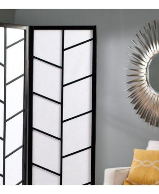 3-Panel Climbing Screen Room Divider, Black