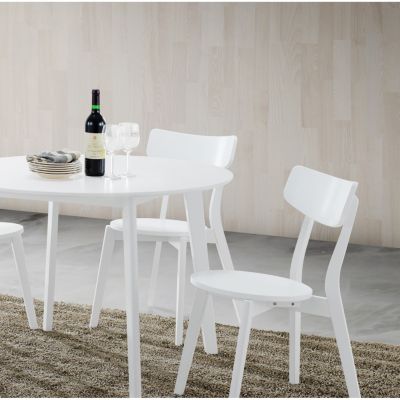 Streamdale  Furniture  Roma Contemporary White Round Dining Table
