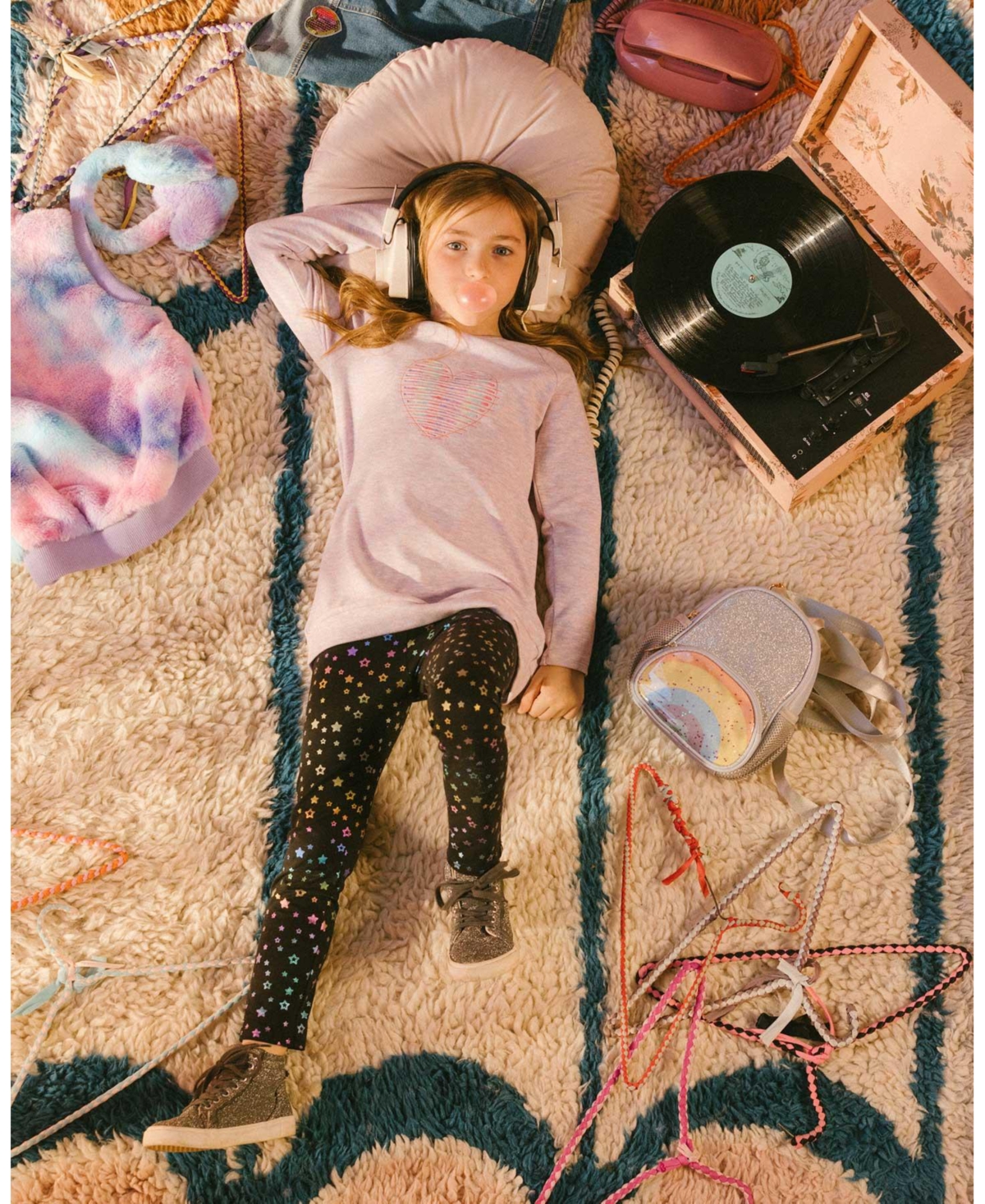 Deux par Deux Big Girls Faux Fur Sleeveless Vest- Multicolor