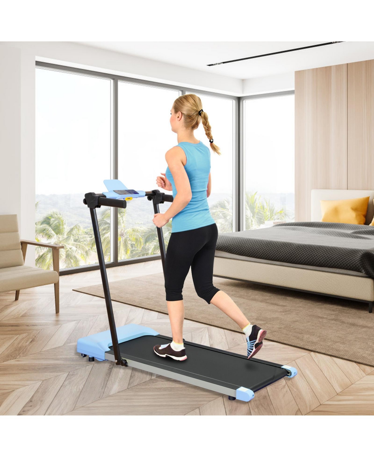 Streamdale Furniture Treadmills for Home, Treadmill with Led for Walking & Running