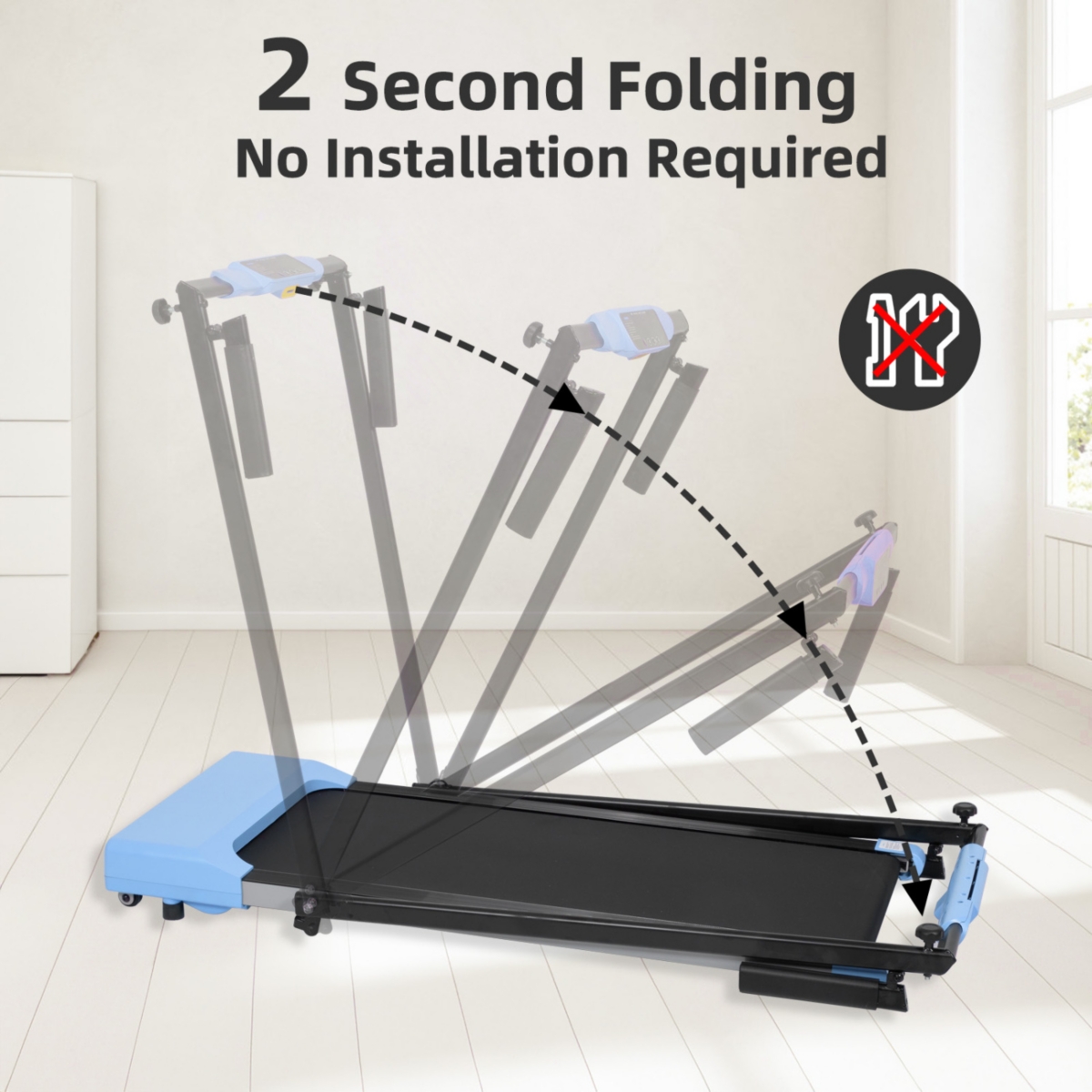 Streamdale Furniture Treadmills for Home, Treadmill with Led for Walking & Running
