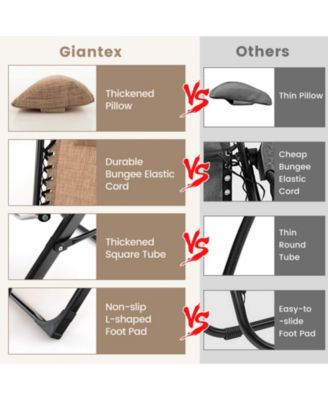 Adjustable Metal Zero Gravity Lounge Chair with Removable Cushion and Cup Holder Tray