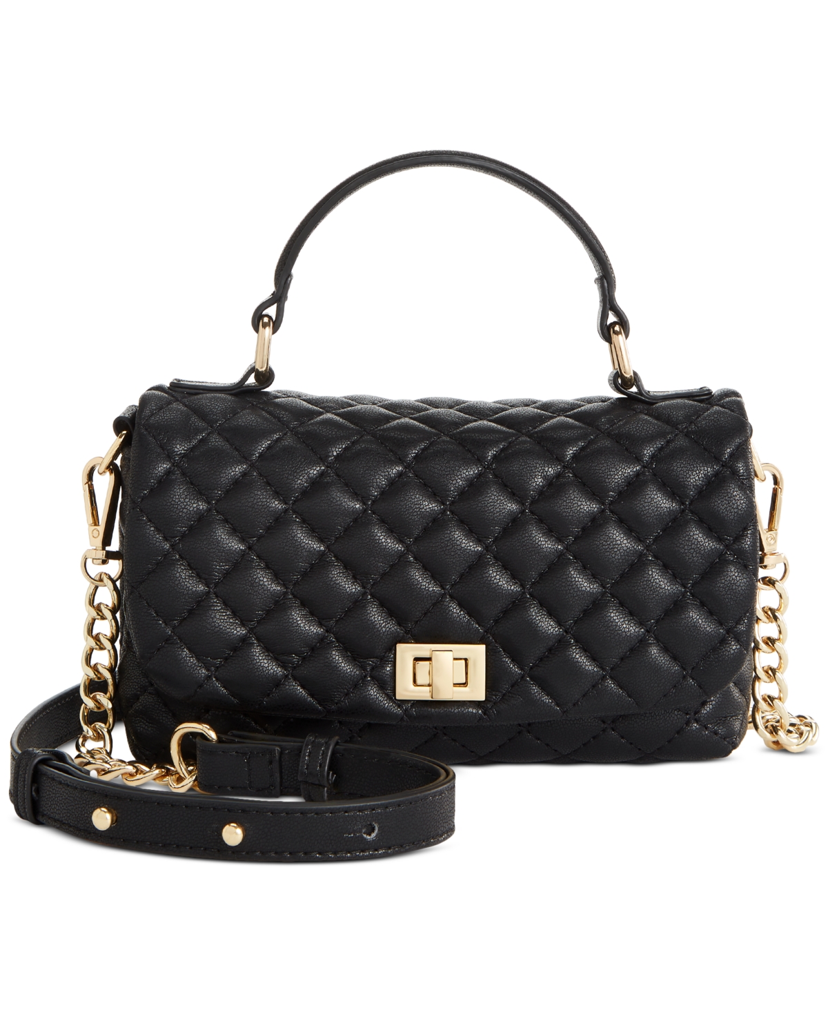 Inc International Concepts Tollann Quilted Mini Crossbody, Created For Macy's In Black