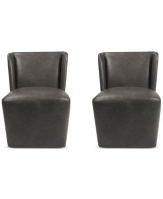 Furniture - Seham 2-Pc. Faux Leather Dining Chair Set