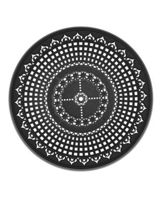 Streamdale 47" Cast Aluminum Patio Table with Umbrella Hole